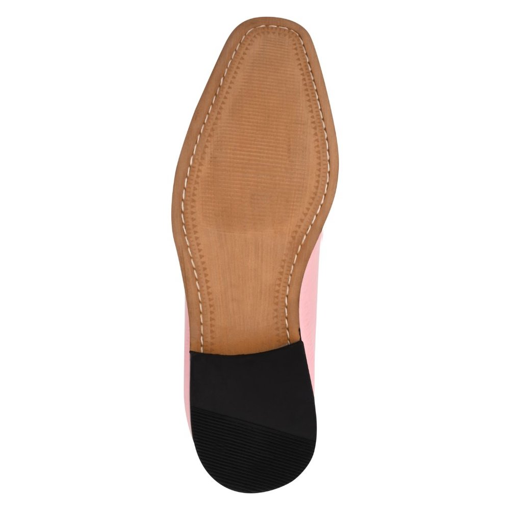 BRUCE Genuine Leather Pink Oxford Style Dress Shoes - Picture 7 of 7